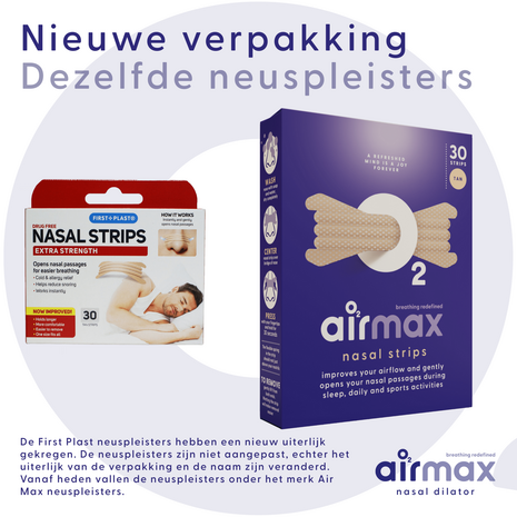 First Plast nasal strips heet nu Airmax